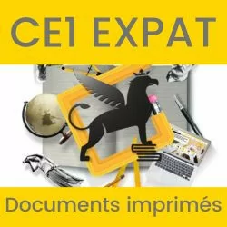 CE1 Français pour expatriés - colis avec documents pédagogiques imprimés + 2 cahiers Seyès (sans manuels)