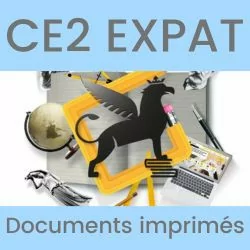 CE2 Français pour expatriés - colis avec documents pédagogiques imprimés + 1 cahier Seyès (sans manuels)