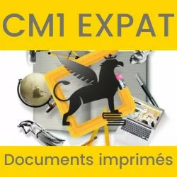 CM1 Français pour expatriés - colis avec documents pédagogiques imprimés + 1 cahier Seyès (sans manuels)
