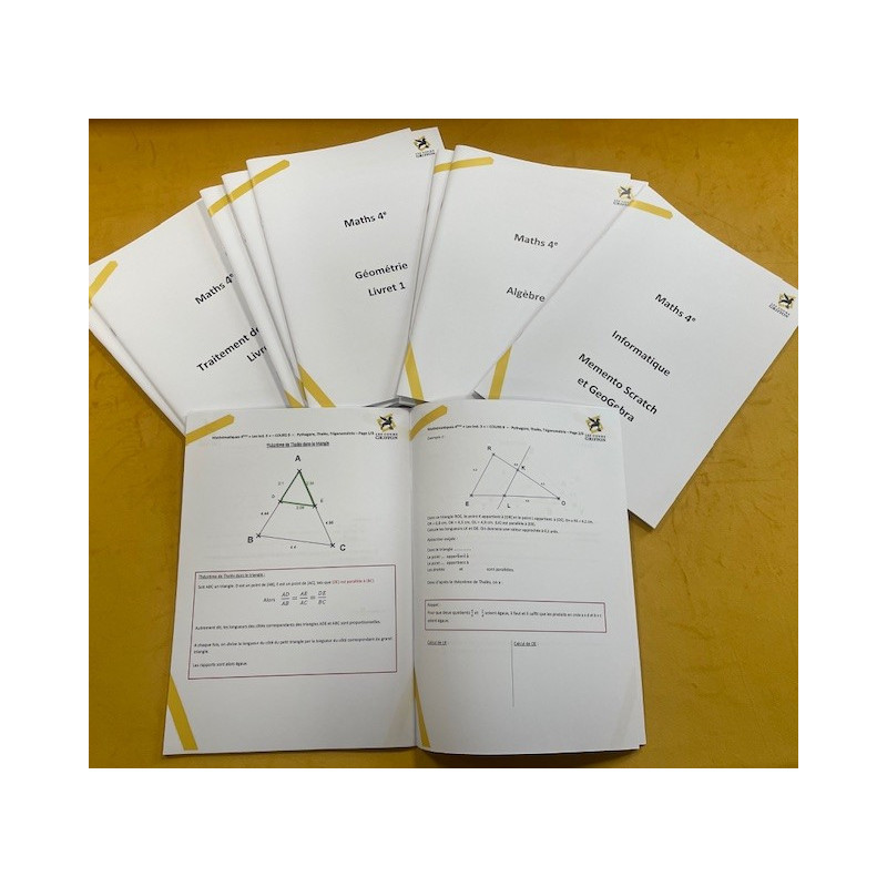 Maths 4e Livrets pour suivre les cours en vidéo Maths 4e Livrets pour suivre les cours en vidéo
