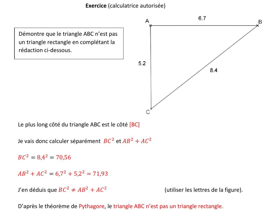 Tout Savoir Sur Le Th or me De Pythagore Cours Griffon