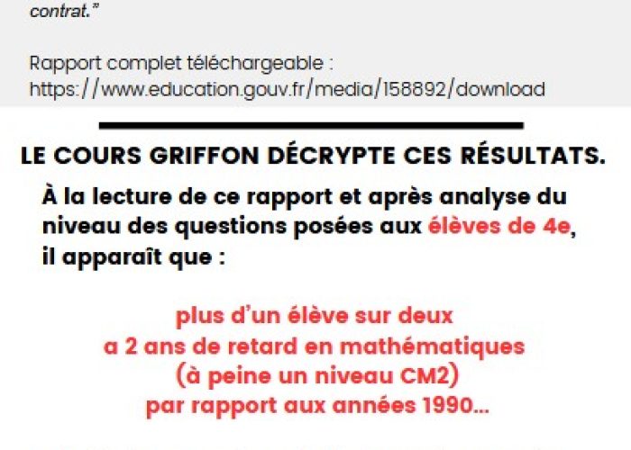 évaluations nationales maths 4ème - Cours Griffon