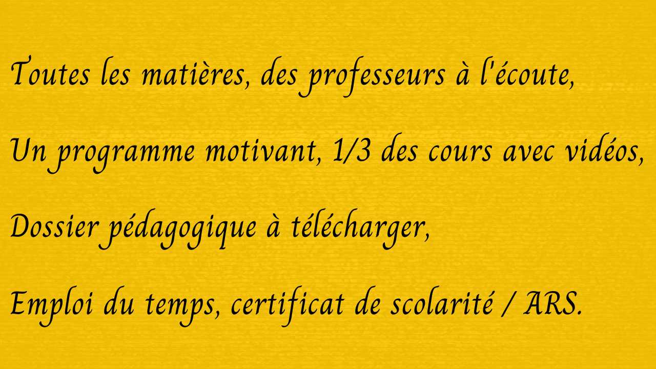 Description 5ème école à la maison au collège | Cours Griffon